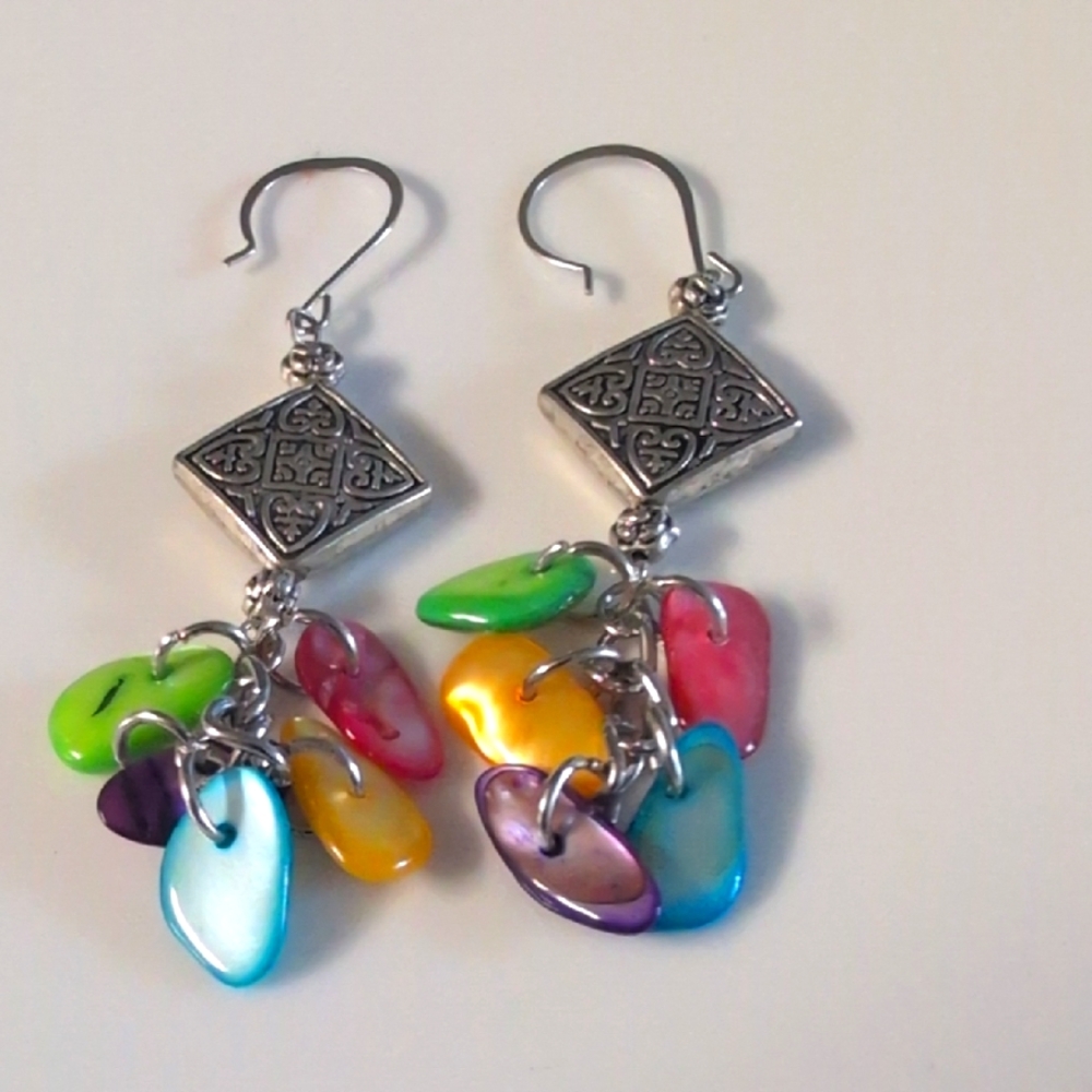 Mop Cluster Dangle Earings